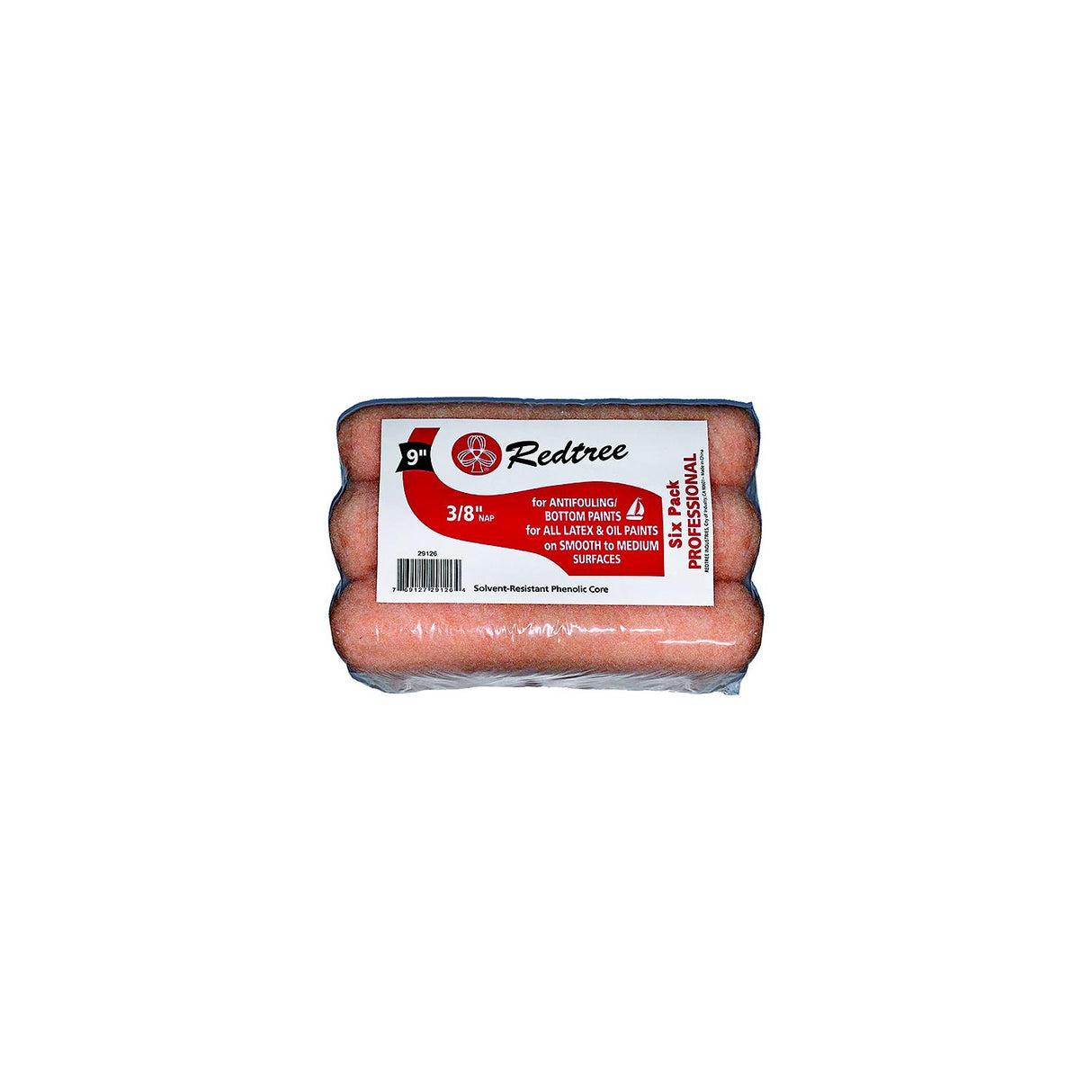 Redtree 29126 9" Bottom Paint Roller, 6/pk