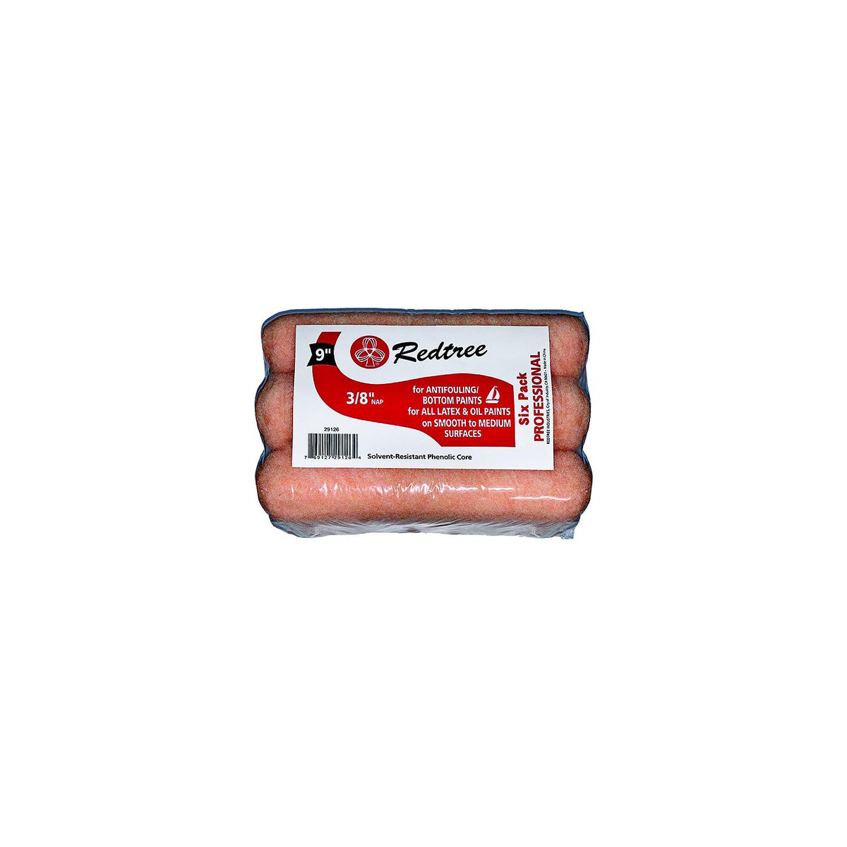 Redtree 29126 9″ Bottom Paint Roller, 6/pk