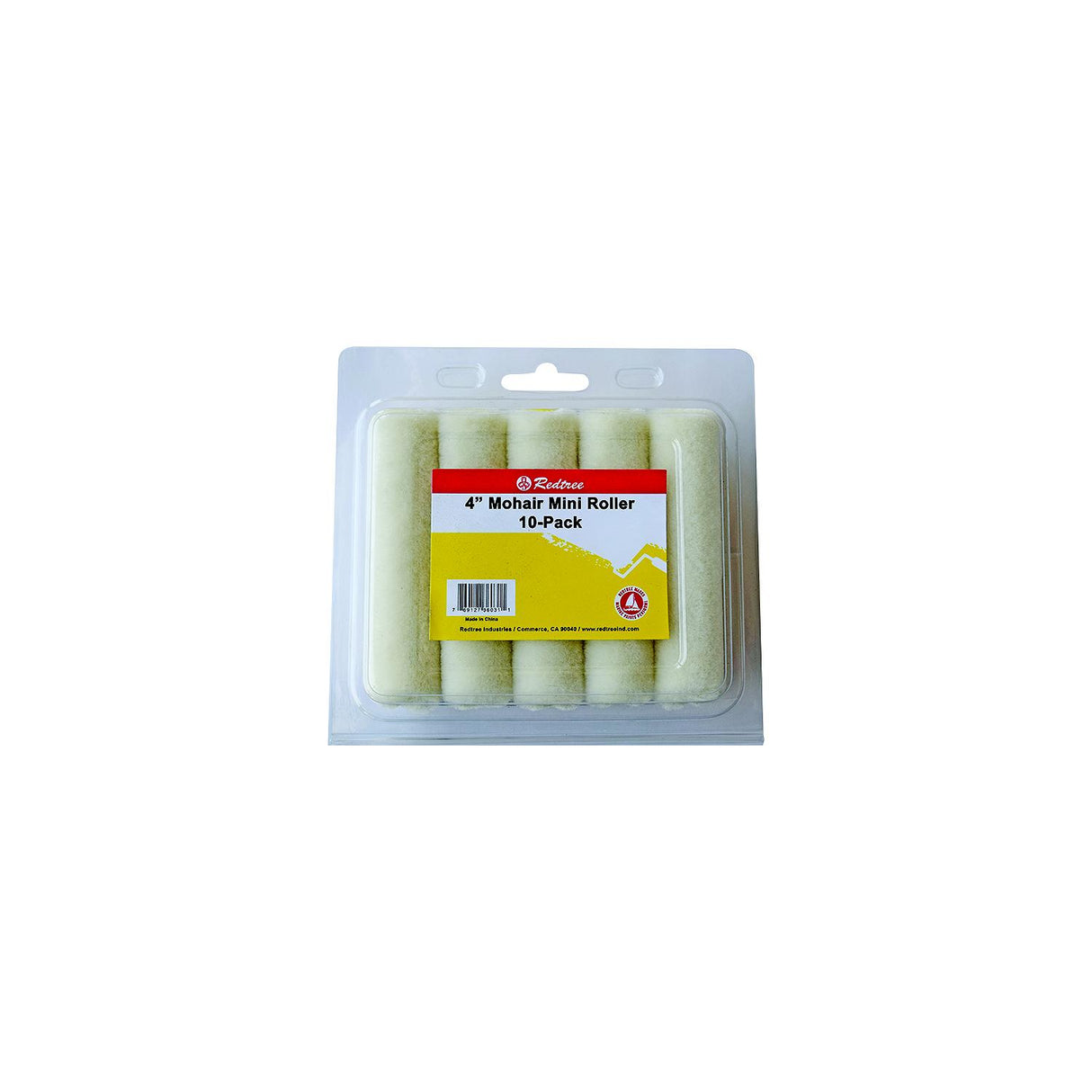 Redtree 36031 4″ Mohair Mini Roller Refill, 10/Pk