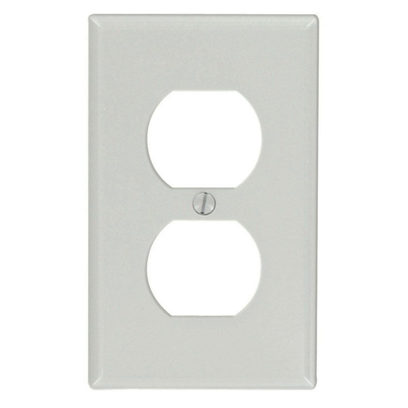 Leviton Gray 1 gang Thermoset Plastic Duplex Wall Plate 1 pk, Pack of 25