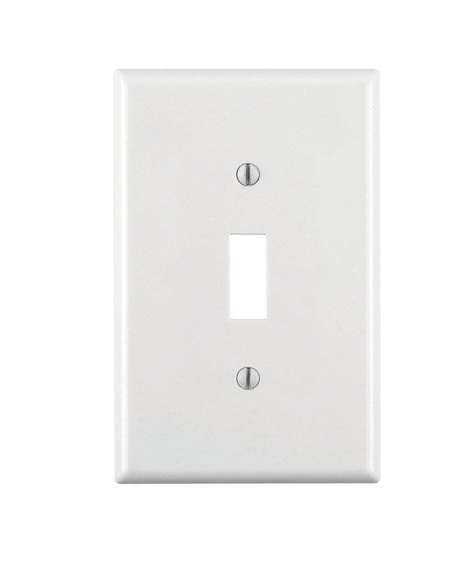 Leviton White 1 gang Thermoset Plastic Toggle Wall Plate 1 pk, Pack of 20