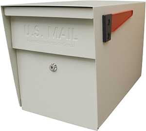 Mail Boss Packagemaster 7107 Series Mailbox, White, Steel, Powder-Coated, 11-1/4 in W, 21 in D