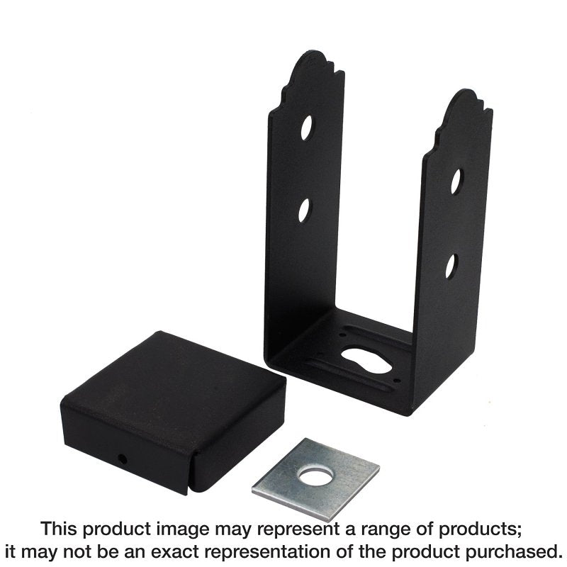 Simpson Strong-Tie APB Series APB66 Post Base, 11,450 lb Down DF/SP, 1260 lb Uplift, 6 x 6 in Post, 12 ga, Steel, Black