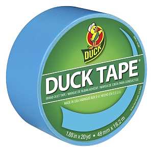 Duck 1311000 Duct Tape, Electric Blue, 8 mil Thick, 20 yd L, 1.88 in W