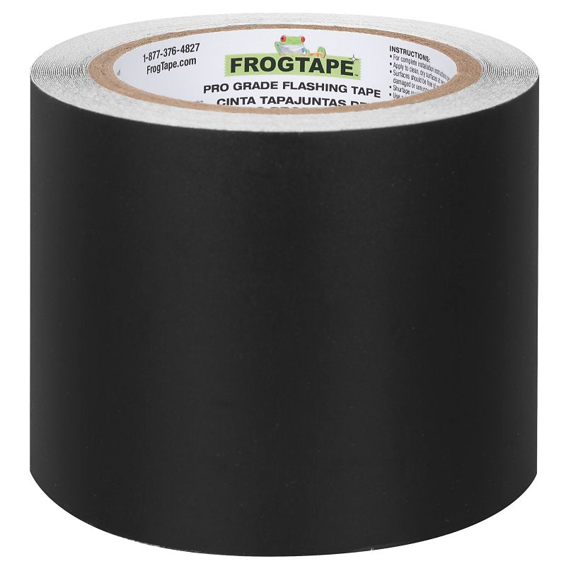 FrogTape 105723 Flashing Tape, 30 ft L, 3-3/4 in W, Black, Acrylic Adhesive