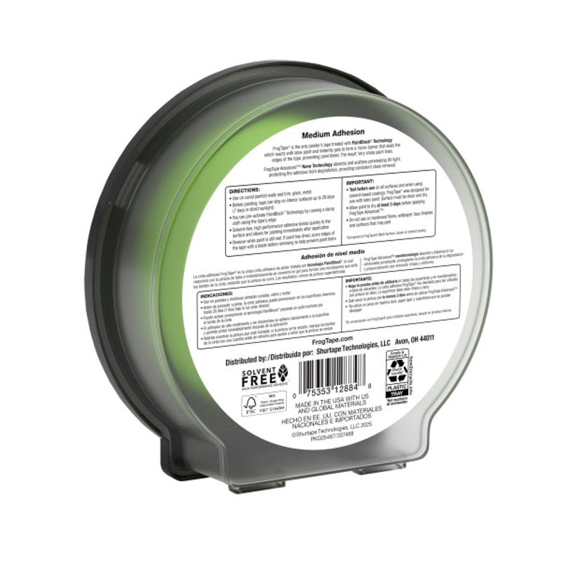 FrogTape Advanced 105891 Painter's Tape, 45 yd L, 1.41 in W, Washi Paper Backing, Green