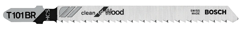 Bosch T101BR Jig Saw Blade, 4 in L, 10 TPI