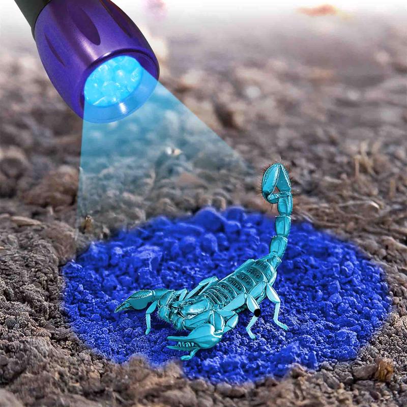 Scorpion 9 LED Black/Purple LED UV Flashlight AAA Battery