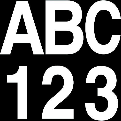 3″ Gothic Number-White ″4″, 10 Pack