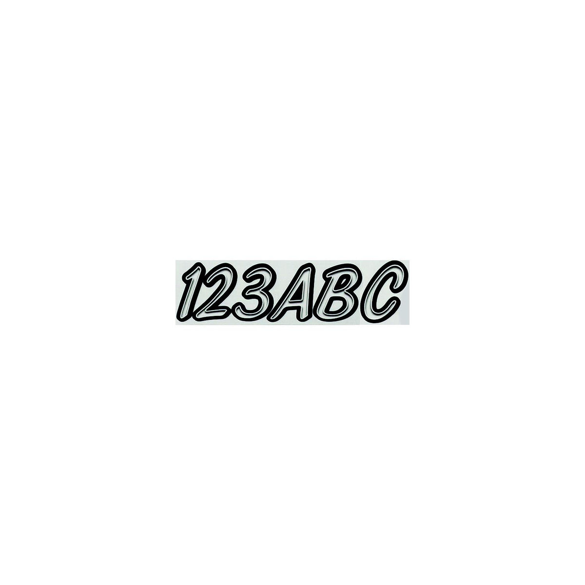 Hardline Series 400 Registration Kit, Smooth Cursive Font With Left to Right Color Gradation (Includes 4 Sets of 3″ A-Z, 0-9)