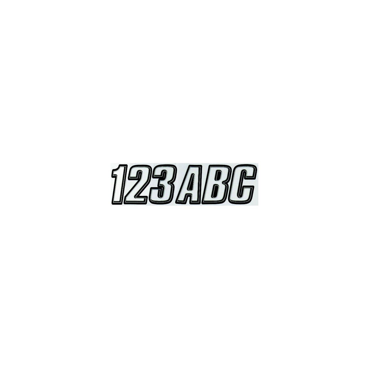 Hardline Series 800 Registration Kit, Block Style Solid Body With Bevel Effect, Contrasting Outline (Includes 4 Sets of 3″ A-Z, 0-9)