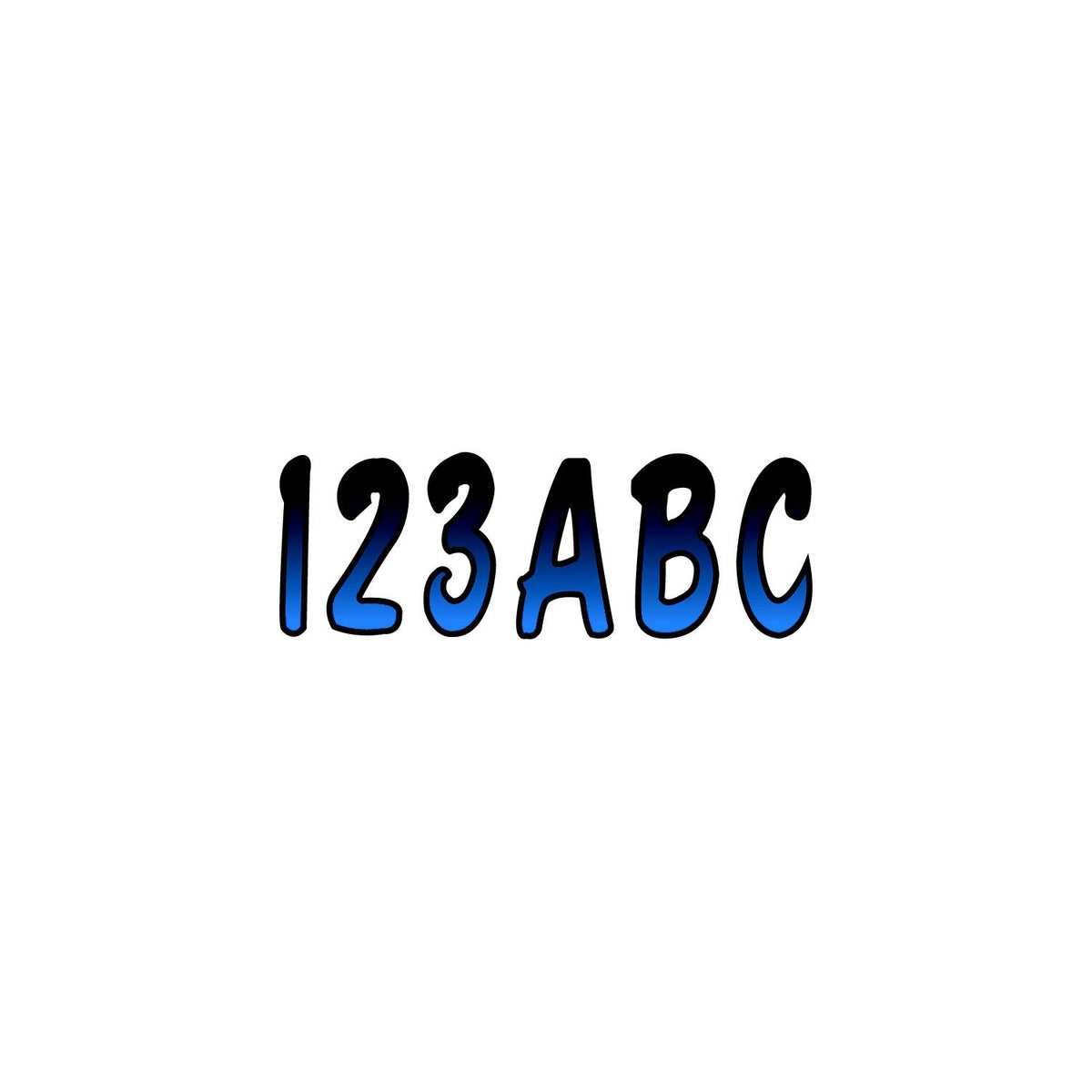 Hardline Series 200 Registration Kit, Cursive Font With Top to Bottom Color Gradations (Includes 4 Sets of 3″ A-Z, 0-9)