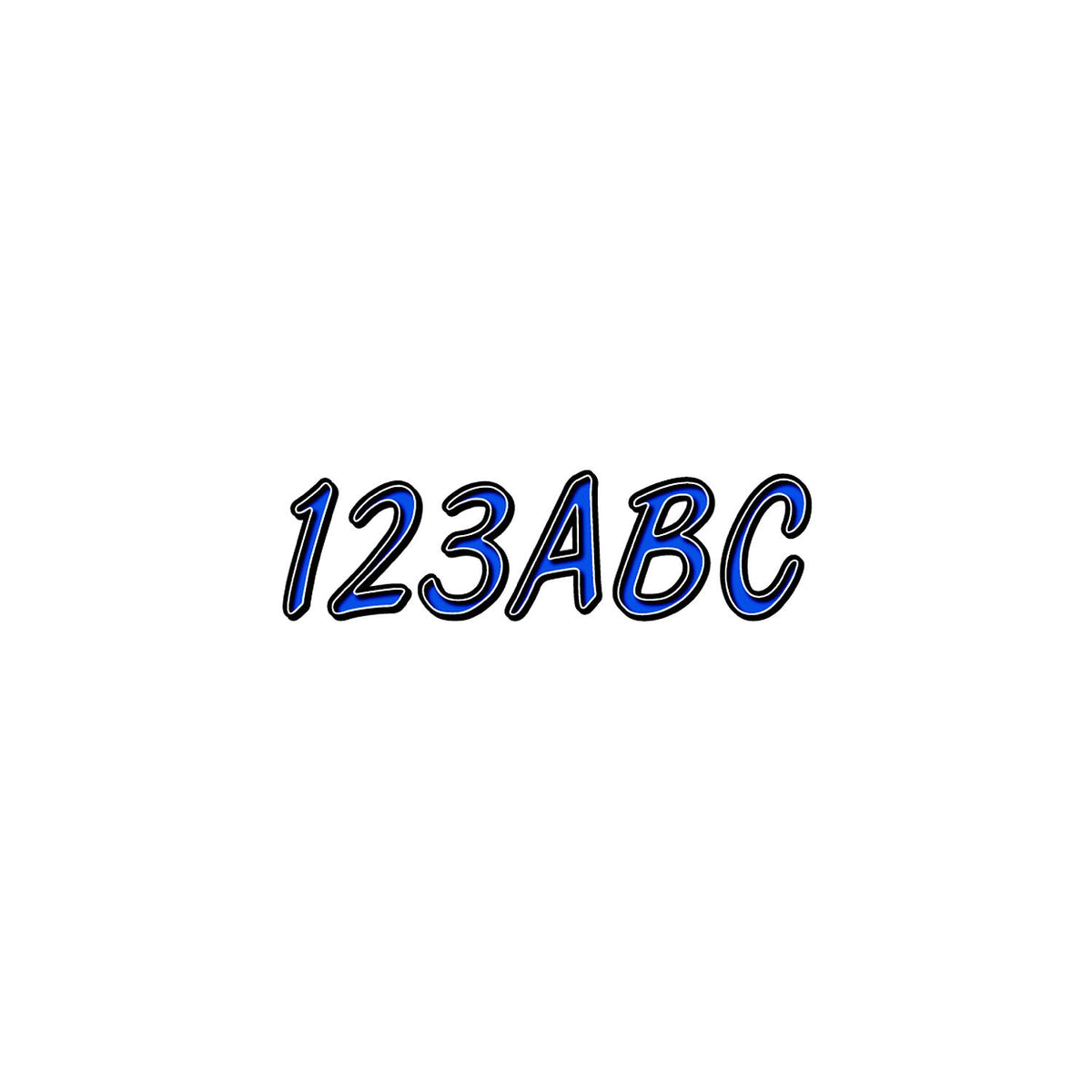 Hardline Series 400 Registration Kit, Smooth Cursive Font With Left to Right Color Gradation (Includes 4 Sets of 3″ A-Z, 0-9)