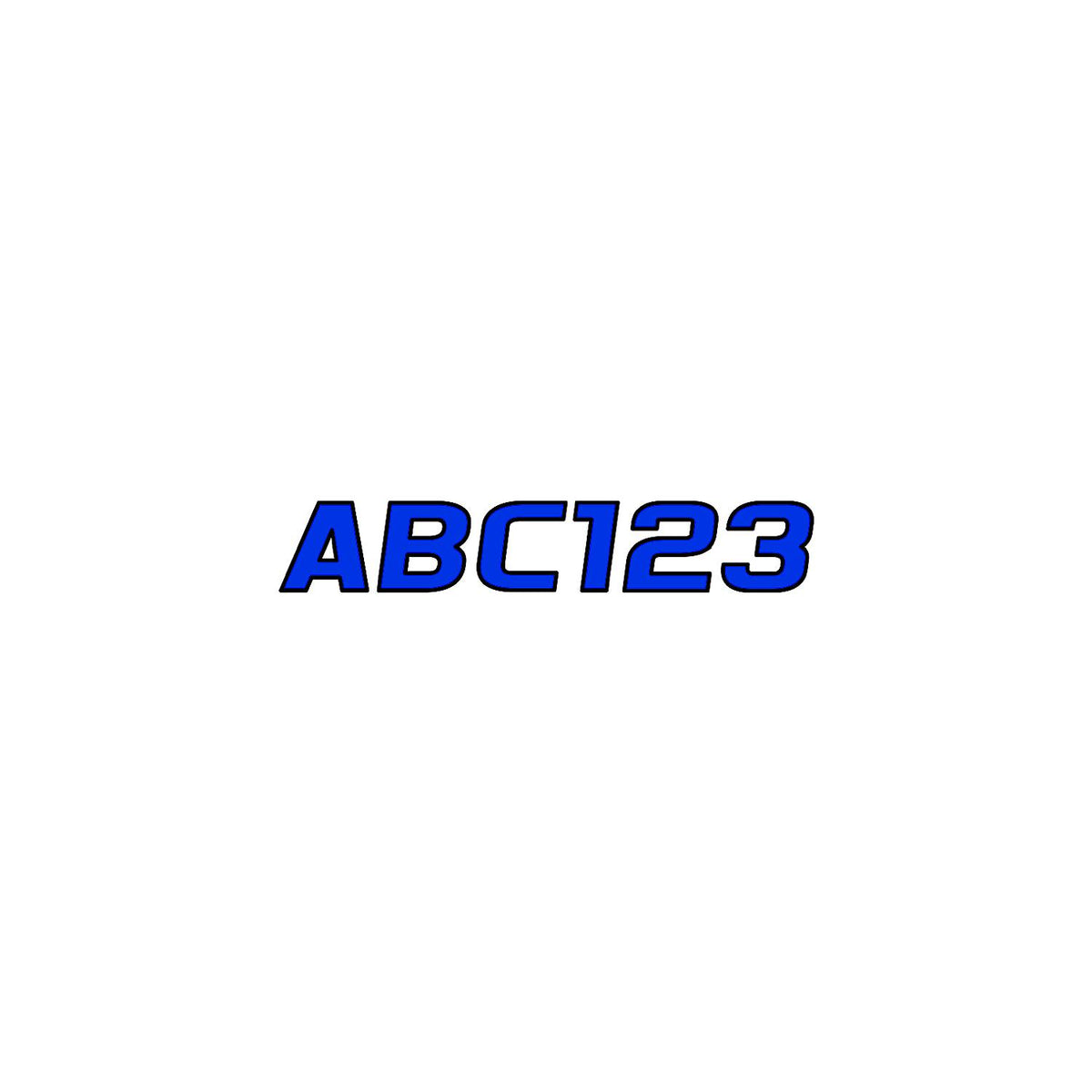 Hardline Series 700 Registration Kit, Solid Fill Colors With Black Outlines and Slanted European Font (Includes 4 Sets of 3″ A-Z, 0-9)