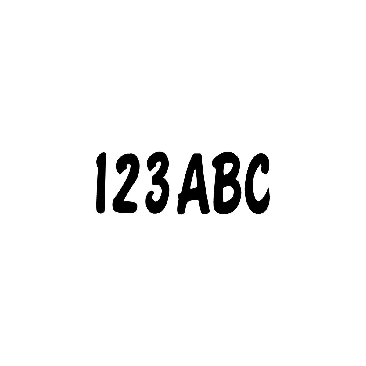 Hardline Series 200EC Registration Kit, Solid Color With Cursive Font (Includes 4 Sets of 3″ A-Z, 0-9)