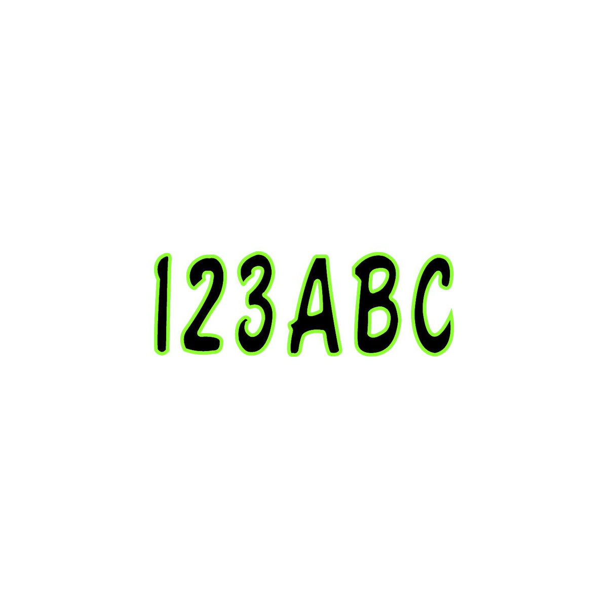 Hardline Series 200 Registration Kit, Cursive Font With Top to Bottom Color Gradations (Includes 4 Sets of 3″ A-Z, 0-9)
