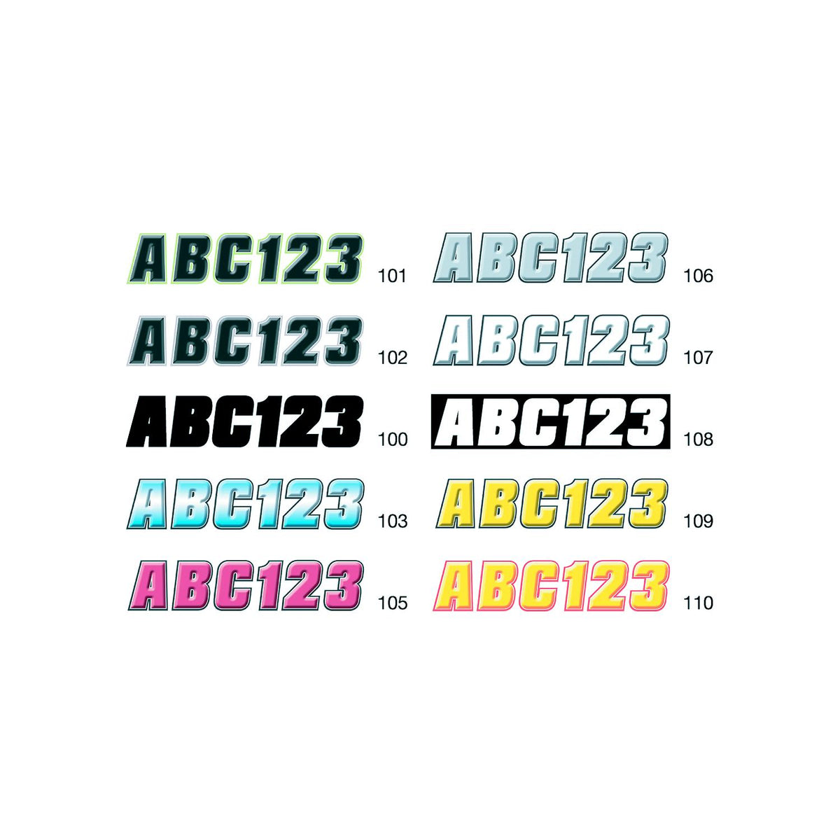 Hardline 2″ Factory Matched Snowmobile Registration Kits, Black/Kiwi Green
