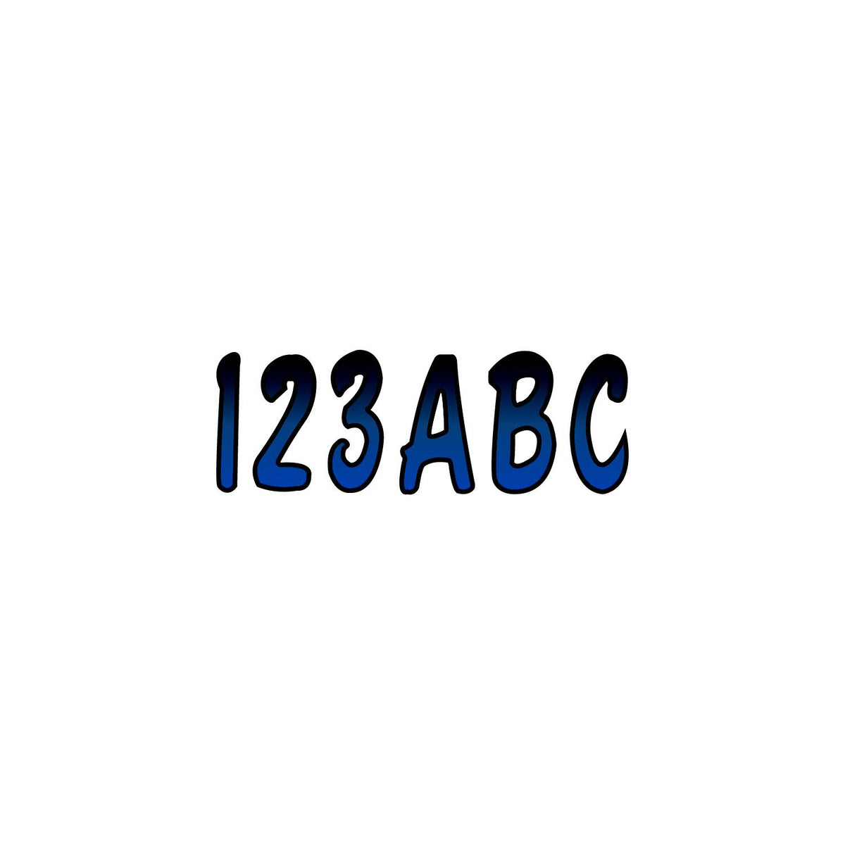 Hardline Series 200 Registration Kit, Cursive Font With Top to Bottom Color Gradations (Includes 4 Sets of 3″ A-Z, 0-9)