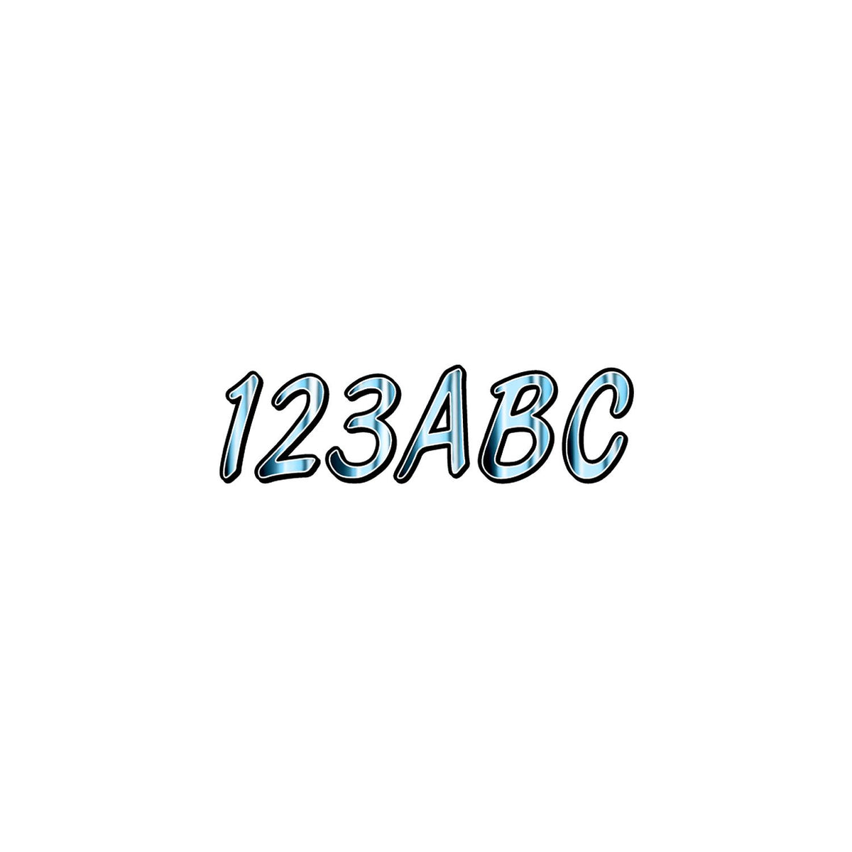 Hardline Series 400 Registration Kit, Smooth Cursive Font With Left to Right Color Gradation (Includes 4 Sets of 3″ A-Z, 0-9)