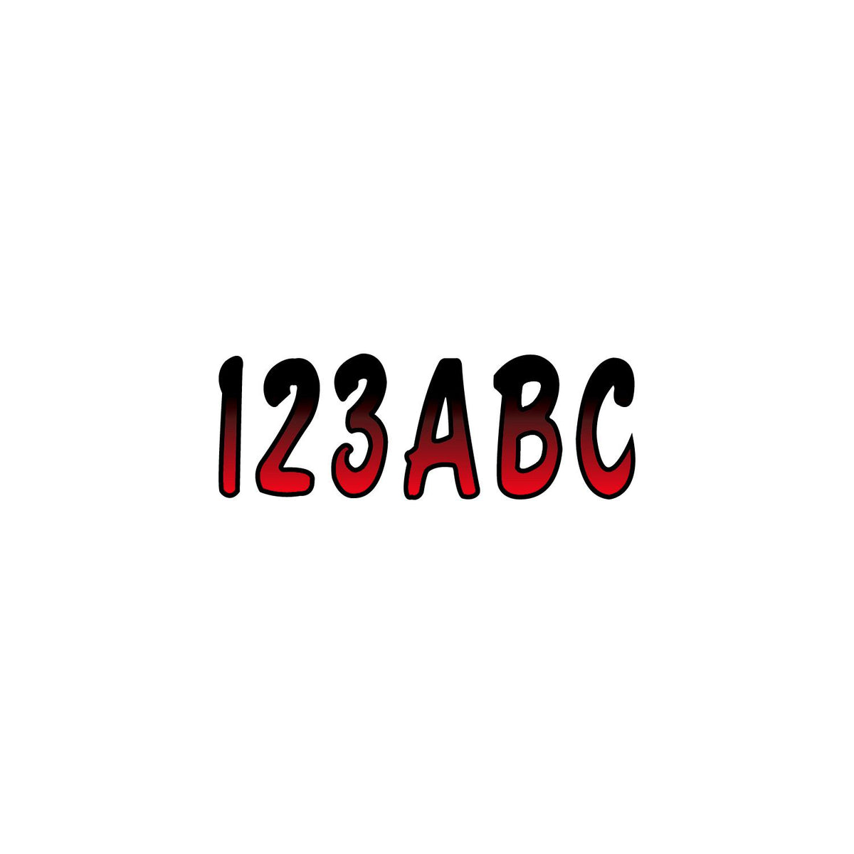 Hardline Series 200 Registration Kit, Cursive Font With Top to Bottom Color Gradations (Includes 4 Sets of 3″ A-Z, 0-9)