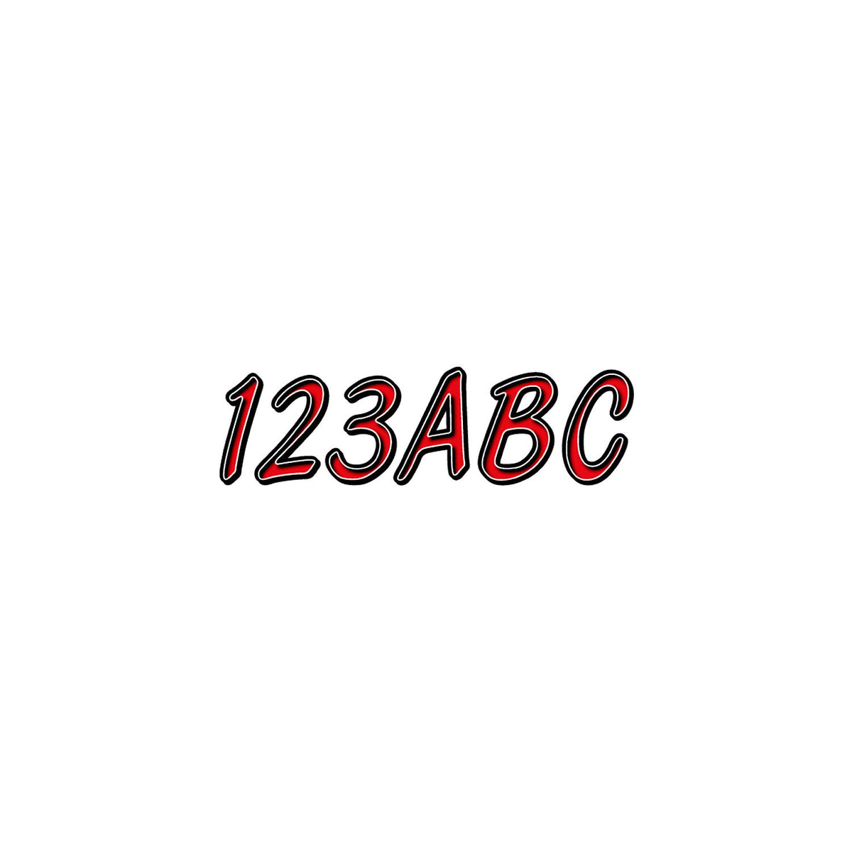 Hardline Series 400 Registration Kit, Smooth Cursive Font With Left to Right Color Gradation (Includes 4 Sets of 3″ A-Z, 0-9)