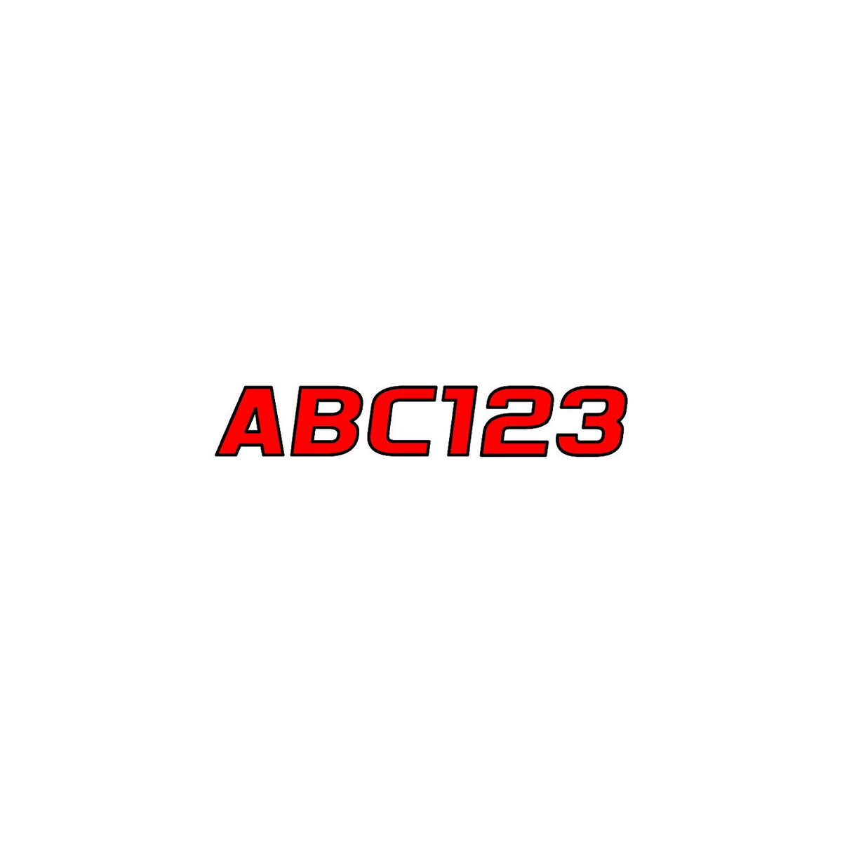 Hardline Series 700 Registration Kit, Solid Fill Colors With Black Outlines and Slanted European Font (Includes 4 Sets of 3″ A-Z, 0-9)