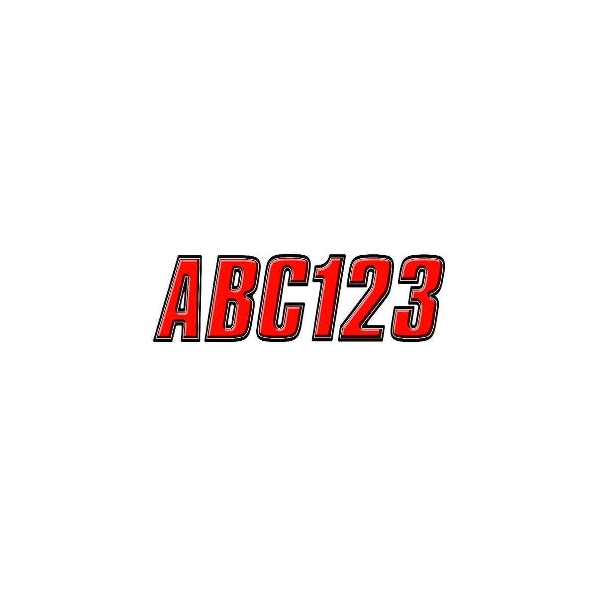 Hardline Series 800 Registration Kit, Block Style Solid Body With Bevel Effect, Contrasting Outline (Includes 4 Sets of 3″ A-Z, 0-9)