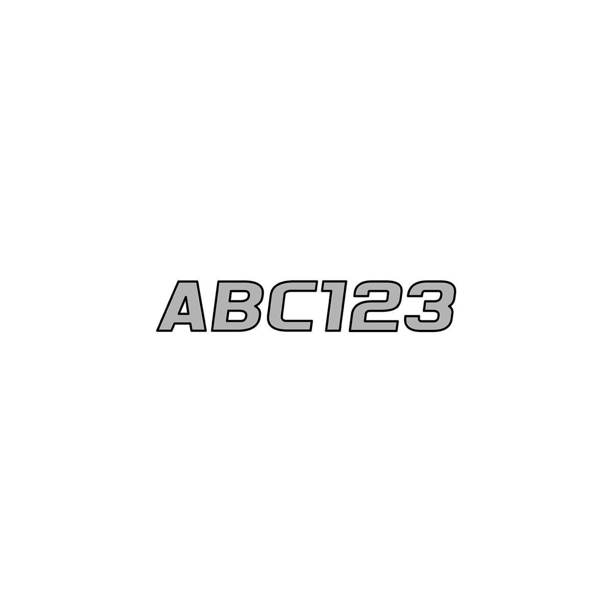 Hardline Series 700 Registration Kit, Solid Fill Colors With Black Outlines and Slanted European Font (Includes 4 Sets of 3″ A-Z, 0-9)