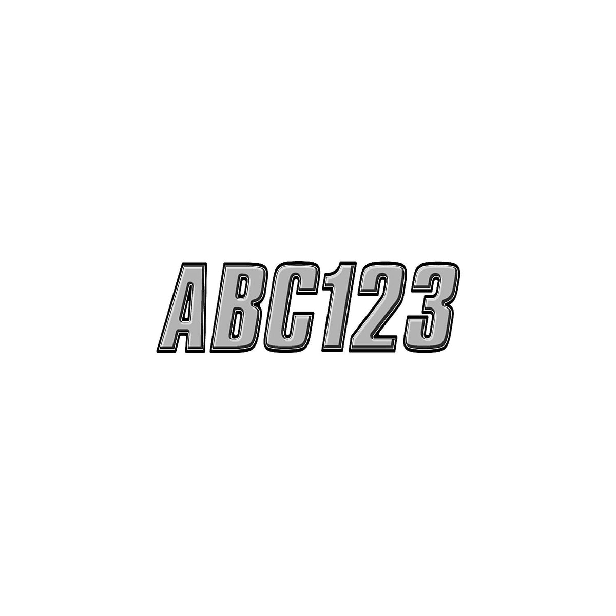 Hardline Series 800 Registration Kit, Block Style Solid Body With Bevel Effect, Contrasting Outline (Includes 4 Sets of 3″ A-Z, 0-9)
