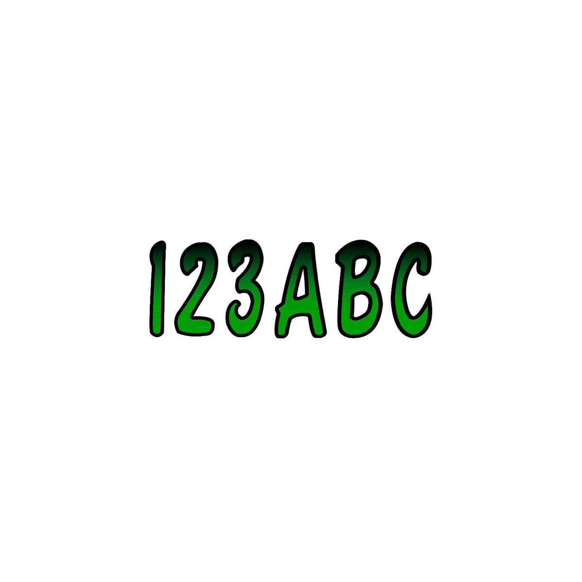Hardline Series 200 Registration Kit, Cursive Font With Top to Bottom Color Gradations (Includes 4 Sets of 3″ A-Z, 0-9)