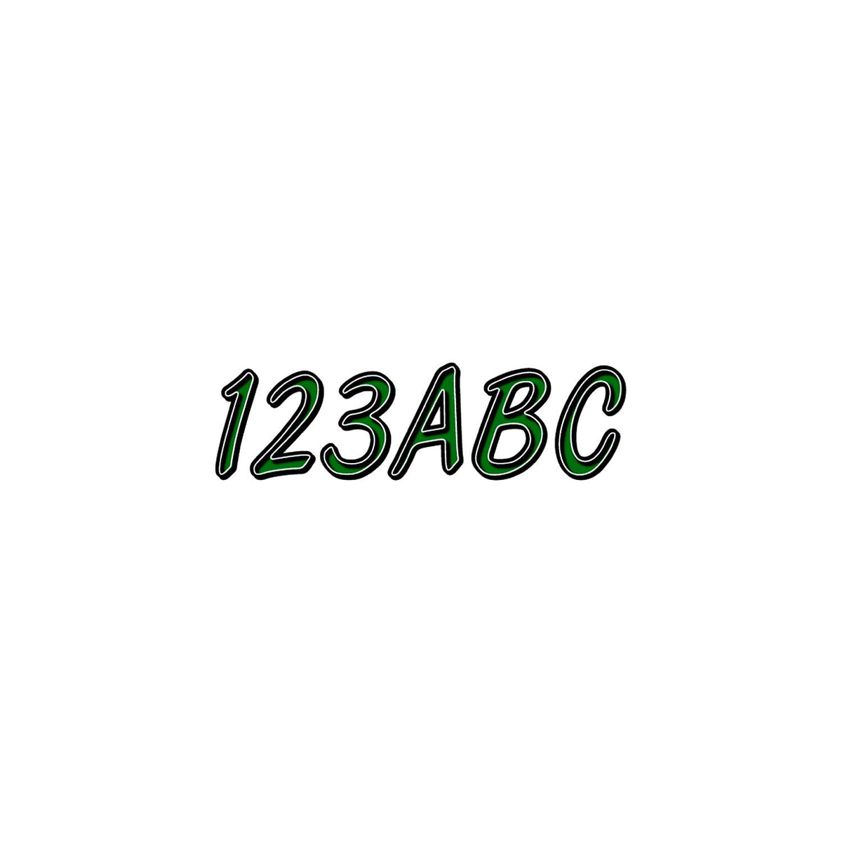Hardline Series 400 Registration Kit, Smooth Cursive Font With Left to Right Color Gradation (Includes 4 Sets of 3″ A-Z, 0-9)