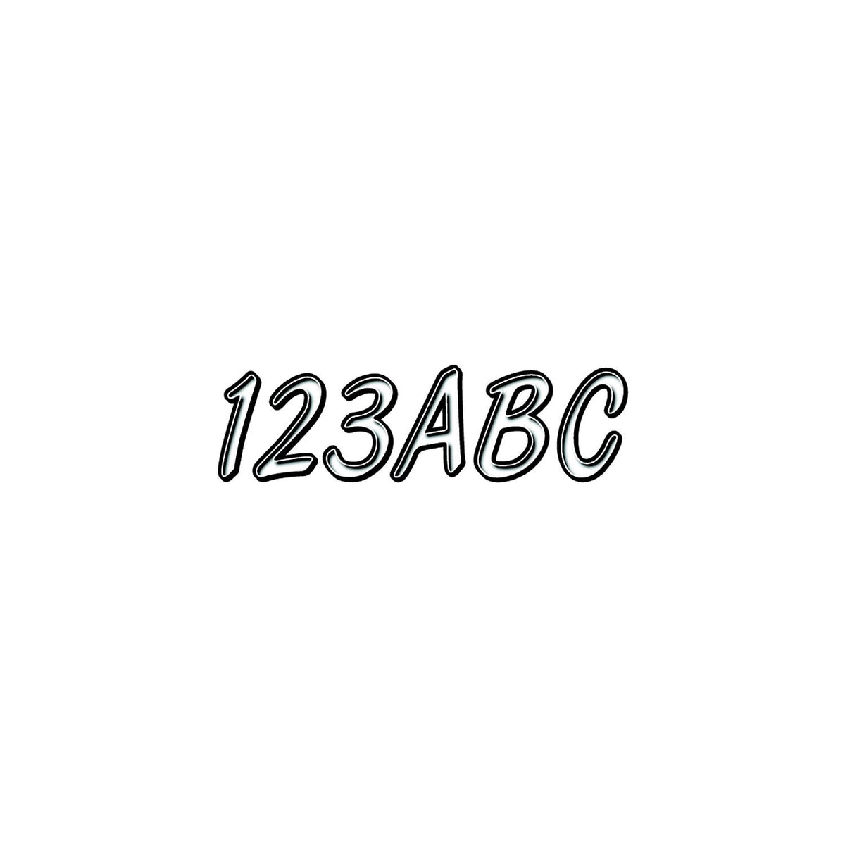 Hardline Series 400 Registration Kit, Smooth Cursive Font With Left to Right Color Gradation (Includes 4 Sets of 3″ A-Z, 0-9)