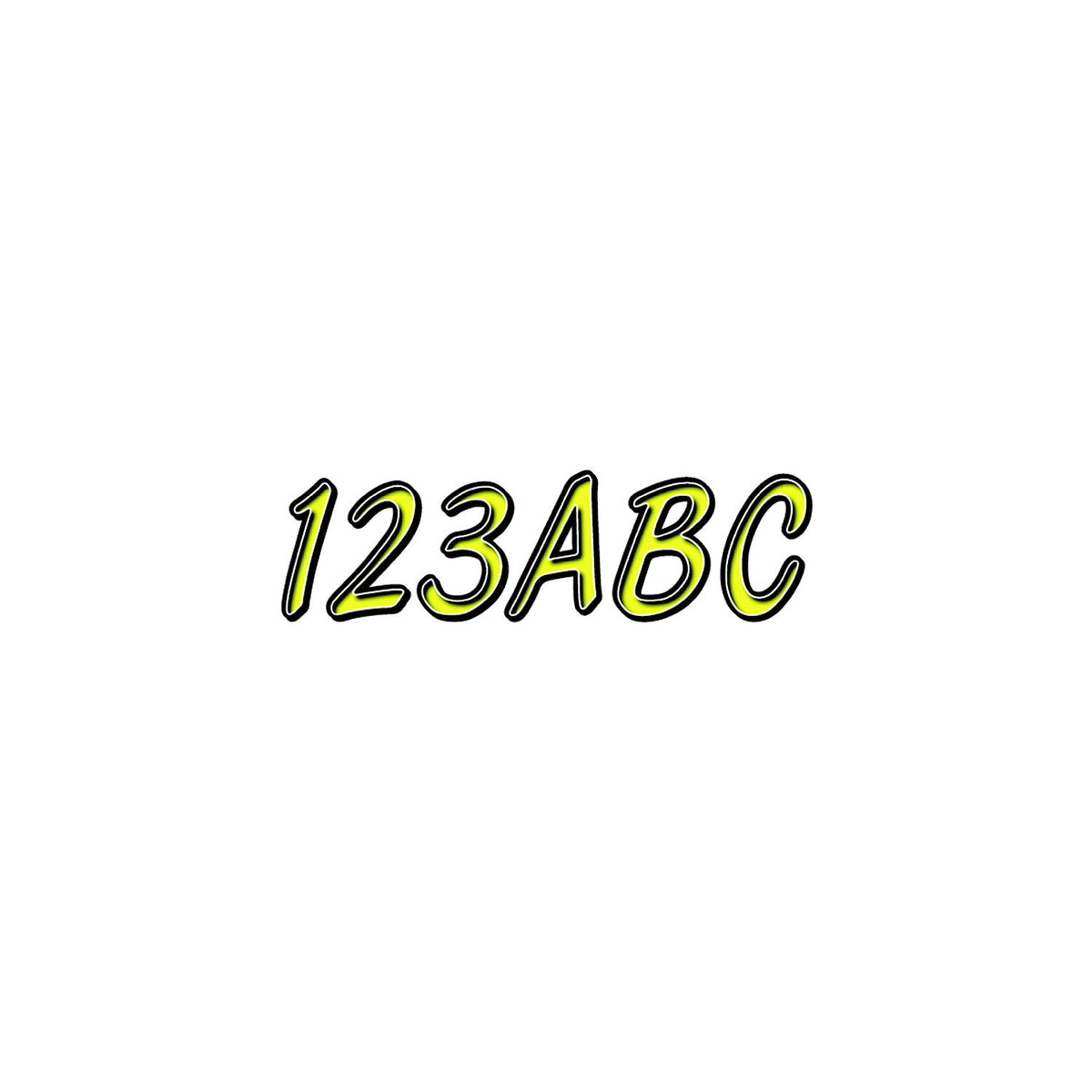 Hardline Series 400 Registration Kit, Smooth Cursive Font With Left to Right Color Gradation (Includes 4 Sets of 3″ A-Z, 0-9)