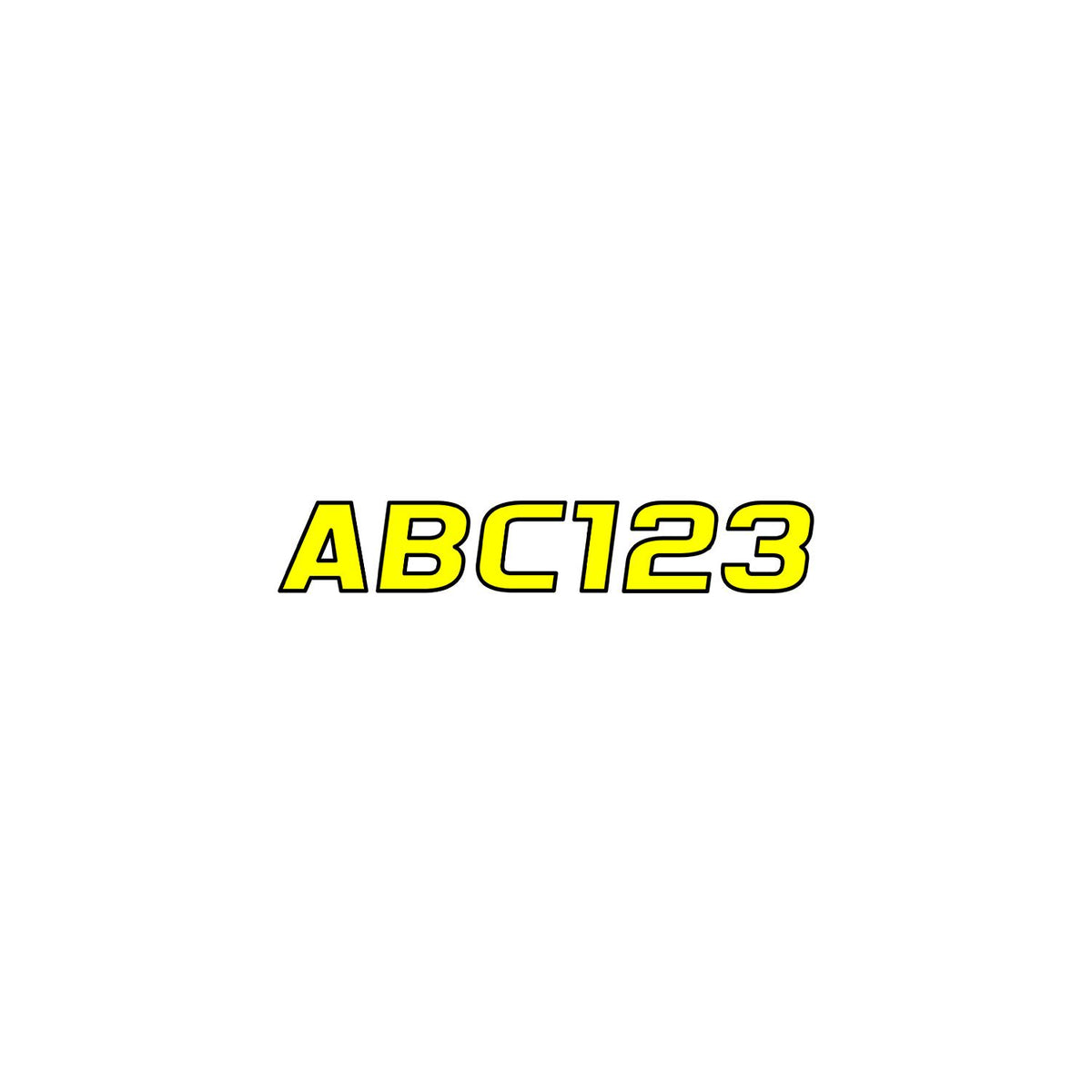 Hardline Series 700 Registration Kit, Solid Fill Colors With Black Outlines and Slanted European Font (Includes 4 Sets of 3″ A-Z, 0-9)