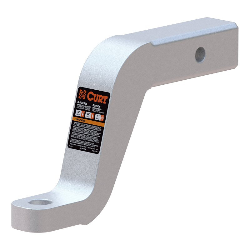 Curt 45362 Ball Mount, Cat Class 3, 1-Hole, 2 in, 1 in Dia Hitch Ball, Aluminum