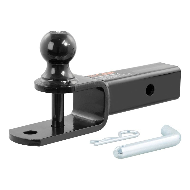Curt 45005 3-in-1 ATV Ball Mount, 1-Hole, 2 in, 1-7/8 in Dia Hitch Ball, Steel, Powder-Coated
