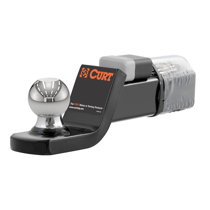 Curt 45141 Towing Starter Kit, Cat Class 3, 1-Hole, 2 in, 2 in Dia Hitch Ball, Powder-Coated
