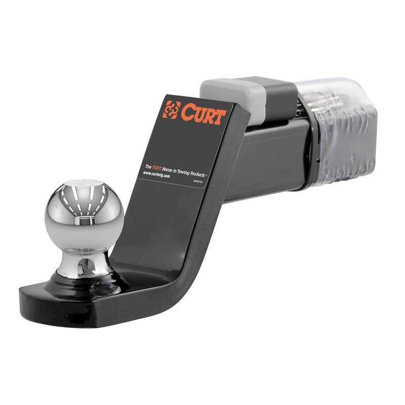 Curt 45142 Towing Starter Kit, Cat Class 3, 4, 5, 1-Hole, 2 in, 2 in Dia Hitch Ball, Powder-Coated