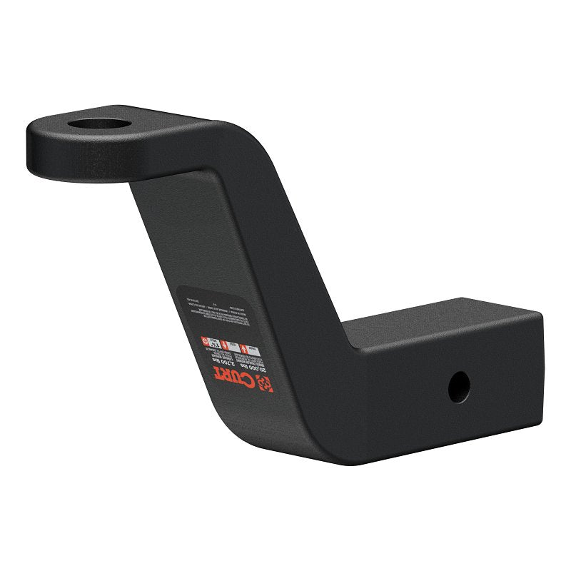 Curt 45459 Commercial-Duty Forged Ball Mount, Cat Class 5, 1-Hole, 2-1/2 in, Carbon Steel, Powder-Coated