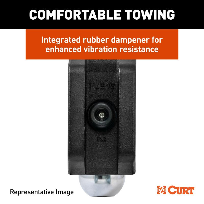 Curt 45937 Adjustable Trailer Hitch Ball Mount, 8-Hole, 2-1/2 in, 2, 2-5/16 in Dia Hitch Ball, Carbon Steel
