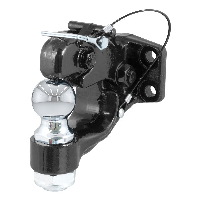 Curt 48190 Ball and Pintle Combination, 2 in, 16000 lb Working Load, Steel, Powder-Coated
