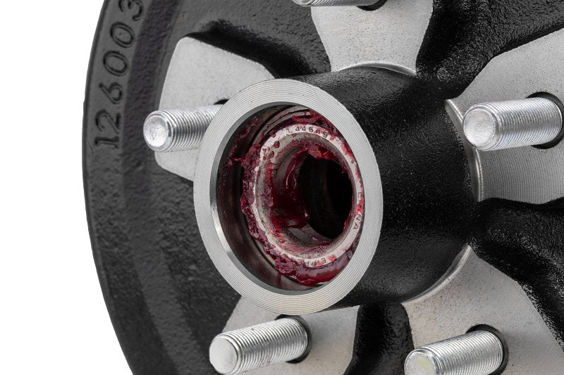 Lippert 2024013264 Brake Drum Hub Complete Kit with Installed Bearings, 3500 lb Withstand, 10 in OD, 5-Bolt