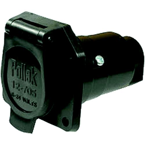 Pollack 7-Way Black Plastic Car End Socket Only