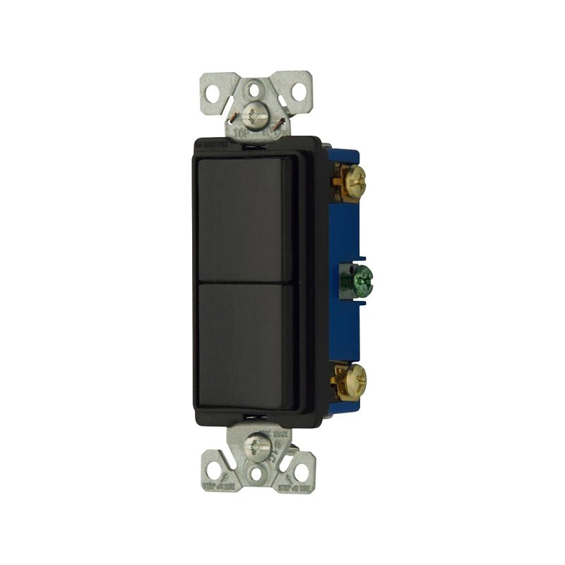 Eaton 7728BK-BOX Combination Switch, 15 A, 120/277 V, Polycarbonate/PVC/Steel Housing Material, Black, Pack of 10