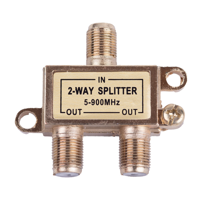 Monster Just Hook It Up 2 Way Coax Splitter 75 ohm 900 MHz 1 pk, Pack of 4
