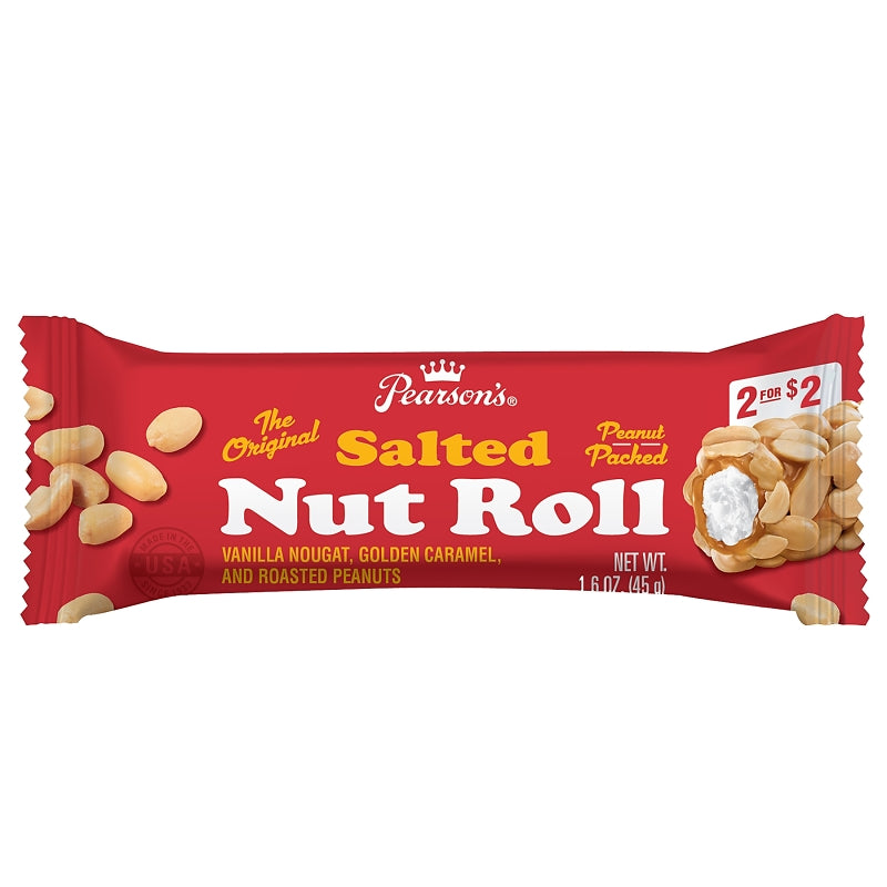 Pearson's 51200 Salted Nut Roll Snack, 1.8, 3.25, 0.5 oz, Pack of 288