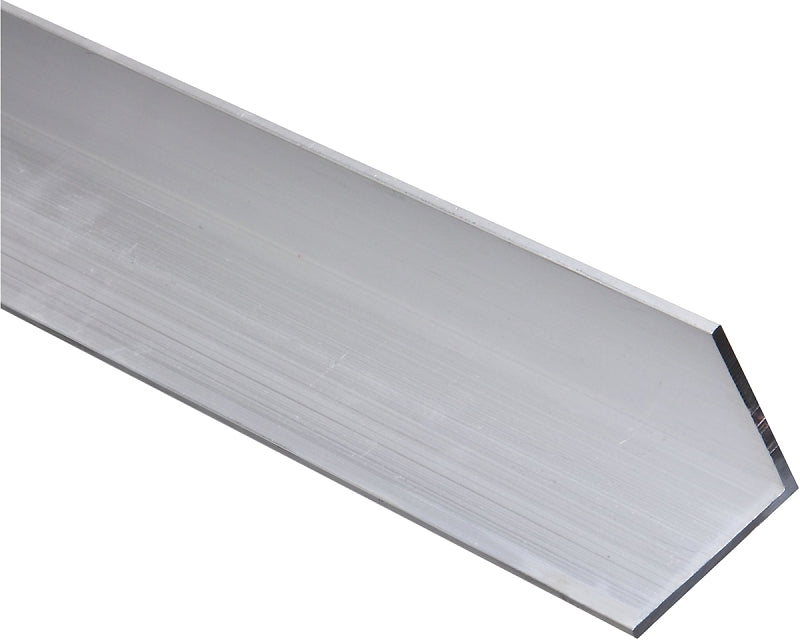 National Hardware 4204BC Series N247-478 Solid Angle, 2 in L Leg, 48 in L, 1/8 in Thick, Aluminum, Mill