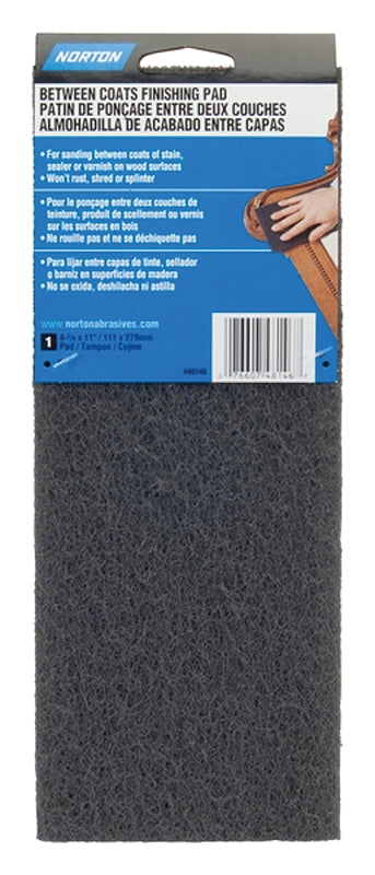 Norton 48146 Hand Pad, Gray, 11 in L, 4-3/8 in W