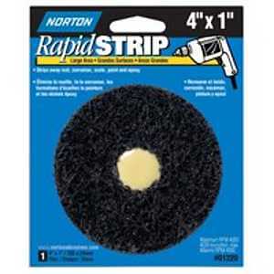 Norton Rapid Strip Series 07660705466 Sanding Disc, 4 in Dia, Non-Woven, Extra Coarse, Silicone Carbide Abrasive