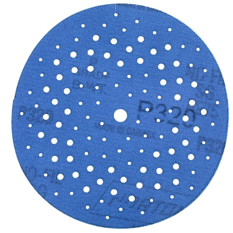 Norton 03217 Sanding Disc, 5 in Dia, 11/16 in Arbor, Coated, P320 Grit, Extra Fine, Spiral, Alumina Ceramic Abrasive